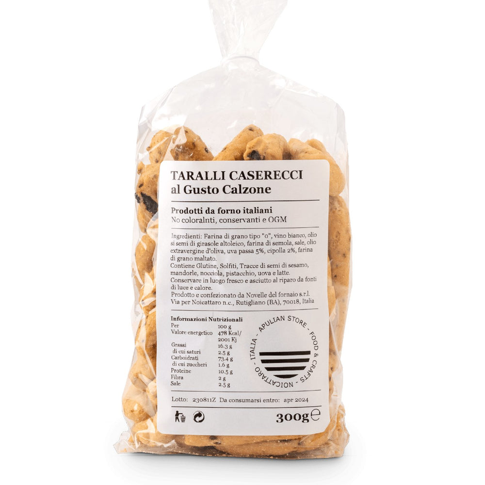 Taralli al Calzone di Cipolla - Apulian Store - Km0 - Panificio - Taralli