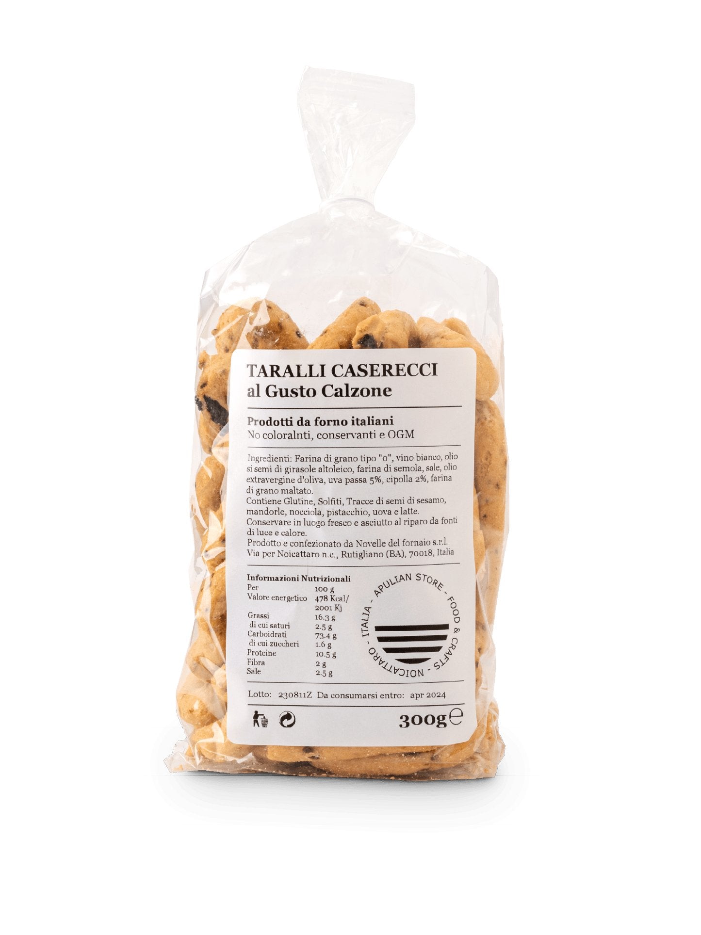 Taralli al Calzone di Cipolla - Apulian Store - Km0 - Panificio - Taralli