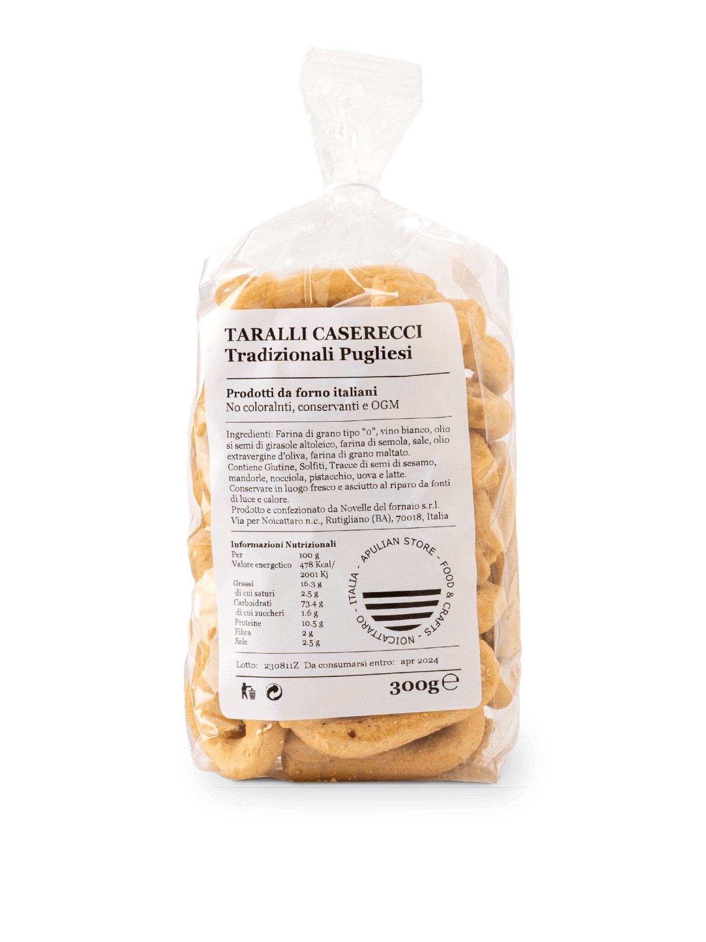 Taralli Classici - Apulian Store - Km0 - Panificio - Taralli