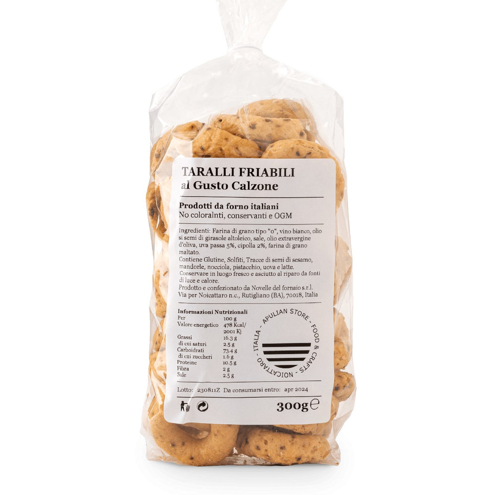 Taralli Friabili al Calzone di Cipolla - Apulian Store - Km0 - Panificio - Taralli