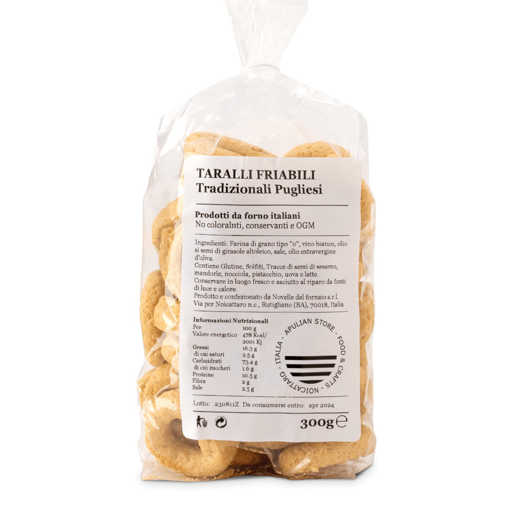 Taralli Friabili Classici - Apulian Store - Km0 - Panificio - Taralli