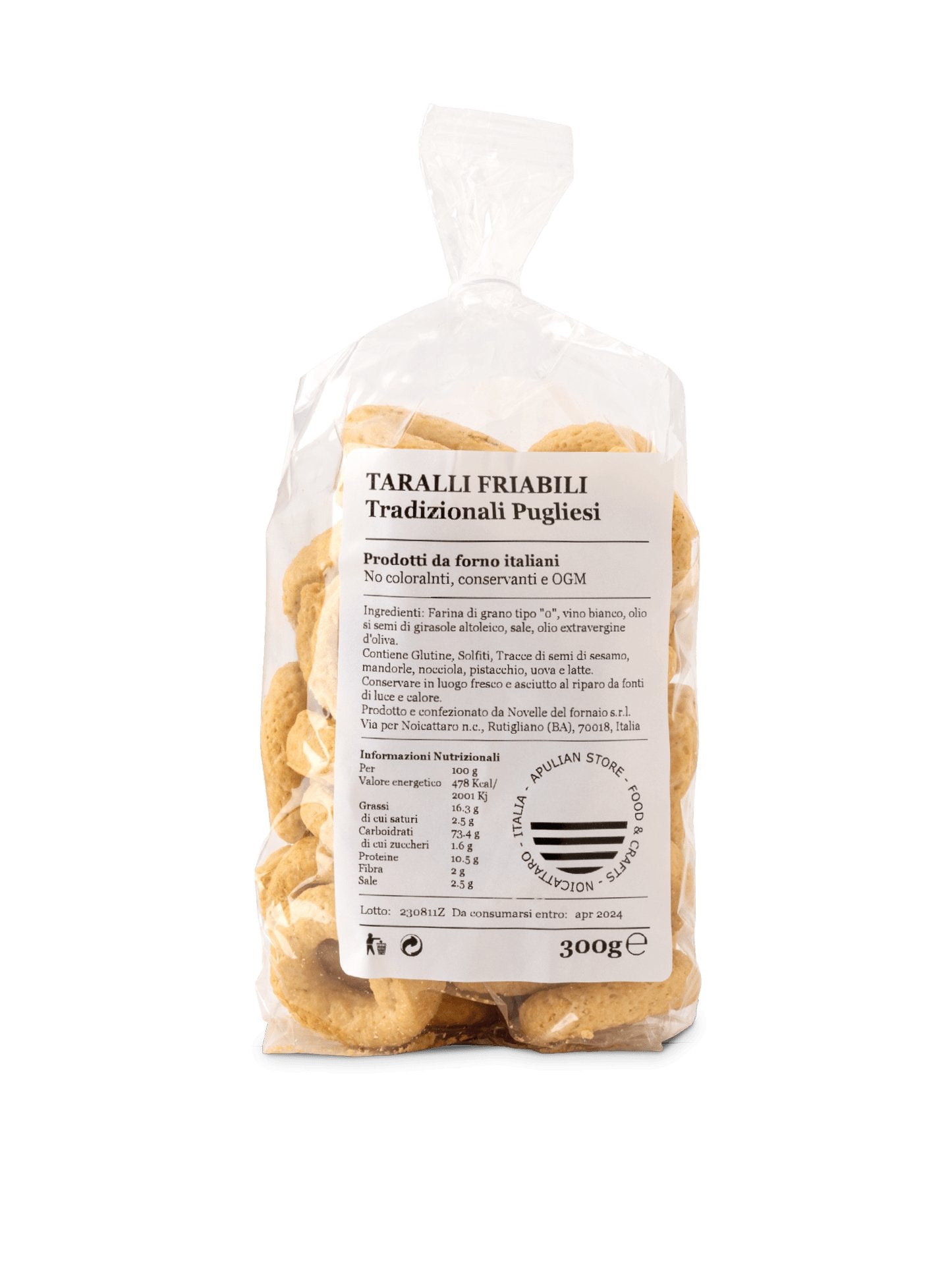 Taralli Friabili Classici - Apulian Store - Km0 - Panificio - Taralli