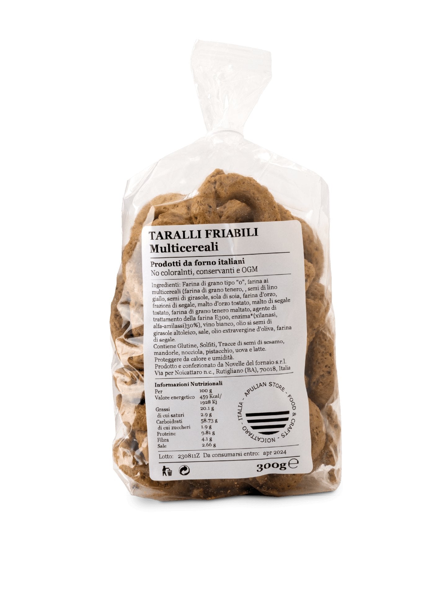 Taralli Friabili Multicereali - Apulian Store - Km0 - Panificio - Taralli