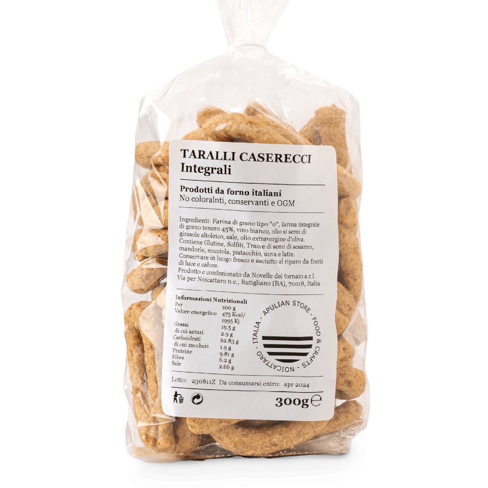 Taralli Integrali - Apulian Store - Km0 - Panificio - Taralli