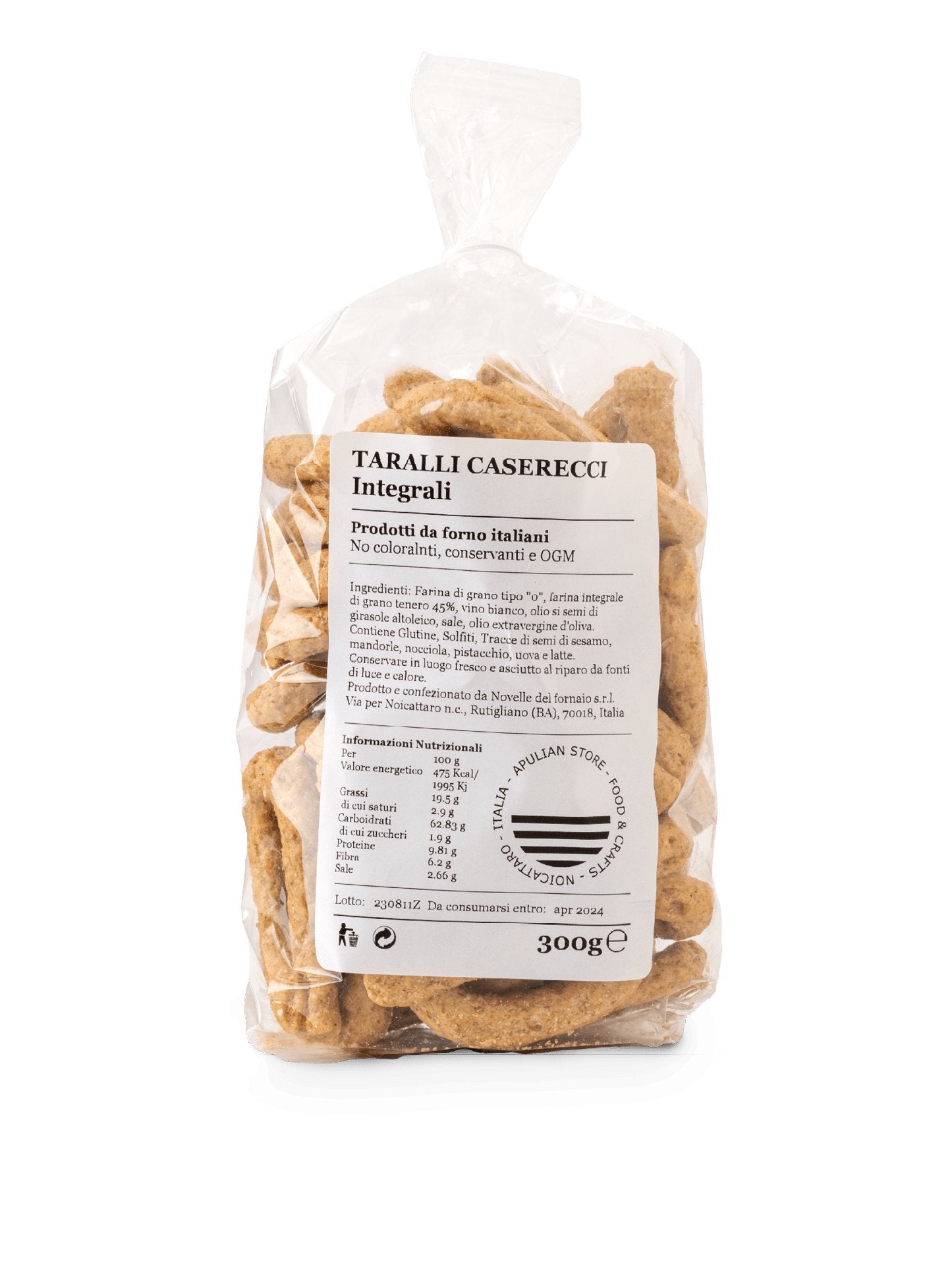 Taralli Integrali - Apulian Store - Km0 - Panificio - Taralli